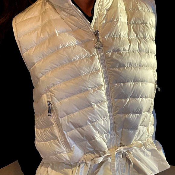 Moncler Jackets & Blazers - Authentic Moncler White Down Panel Vest